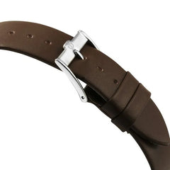 Titan Men's Watch Analog, Edge Collection Silver Dial Brown Leather Strap Watch, 1595SL03