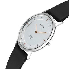 Titan Men's Watch Analog, Edge Collection White dial Dark Blue Leather Strap, 1595SL06