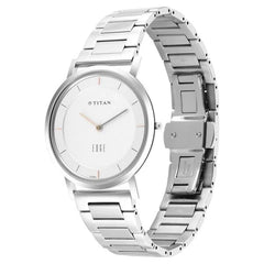 Titan Men's Watch Edge Silver Dial Silver Stainless Steel Strap Watch, 1595SM01
