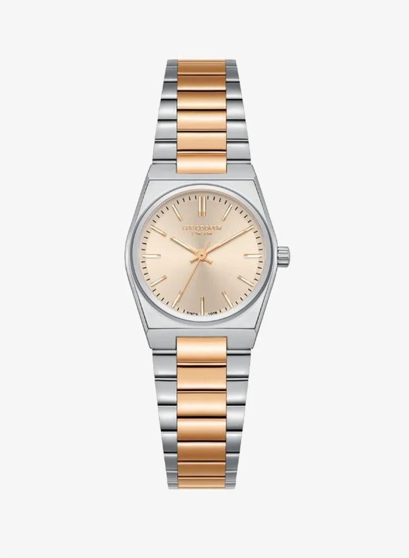Lee Cooper Women's Analog Watch with Rose Gold Dial and Silver/Rose Gold Stainless Steel Band, LC08362.510