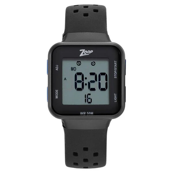 Zoop Digital Watch Kids Girls Watch with Black Dial and Black Strap, 16022PP03