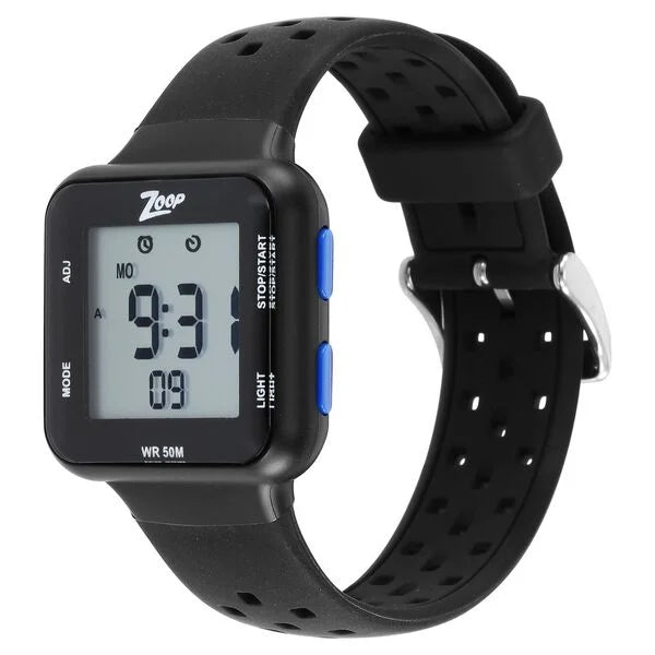 Zoop Digital Watch Kids Girls Watch with Black Dial and Black Strap, 16022PP03