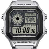Casio Men's Watch Digital, Black Dial Silver Stainless Steel Strap, AE-1200WHD-1AVD product image