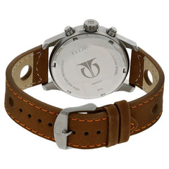 Titan Men's Watch Analog, Maroon Dial With Brown Leather Strap, 1634SL03
