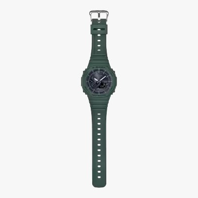 G-Shock Men's Bluetooth Watch Analog-Digital Dial with Green Resin Band, GA-B2100-3ADR