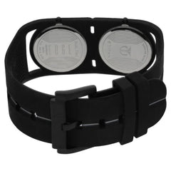 Titan Men's Sport Edge Watch Dual time, Black Dial With Black Silicone Strap, 1653NP01