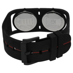 Titan Men's Sport Edge Watch Dual time, Black Dial With Black Resin Strap, 1653NP02
