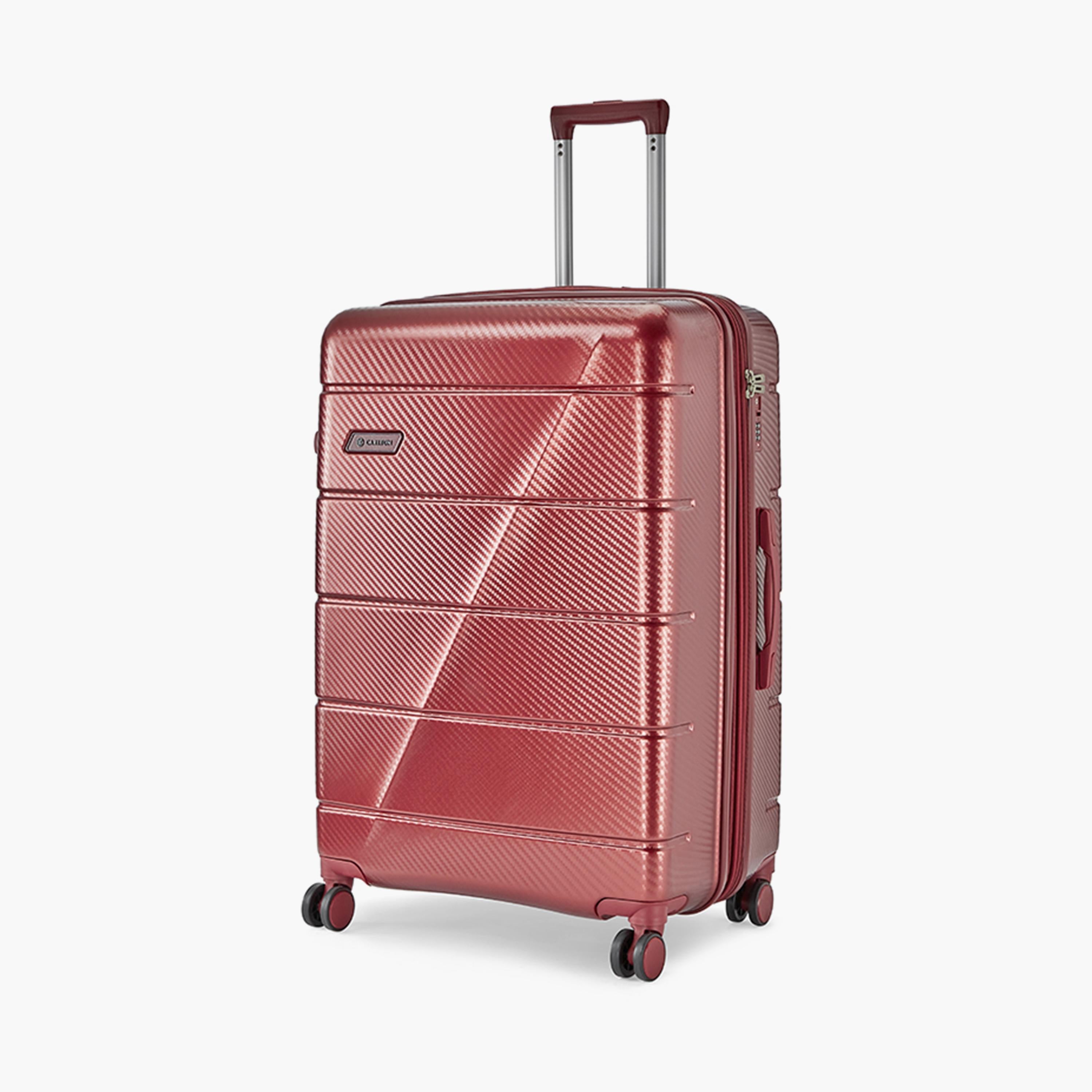 Carlton Milan 55cm, 4 Wheel Cabin Luggage Maroon Trolley,MILAN55MRN