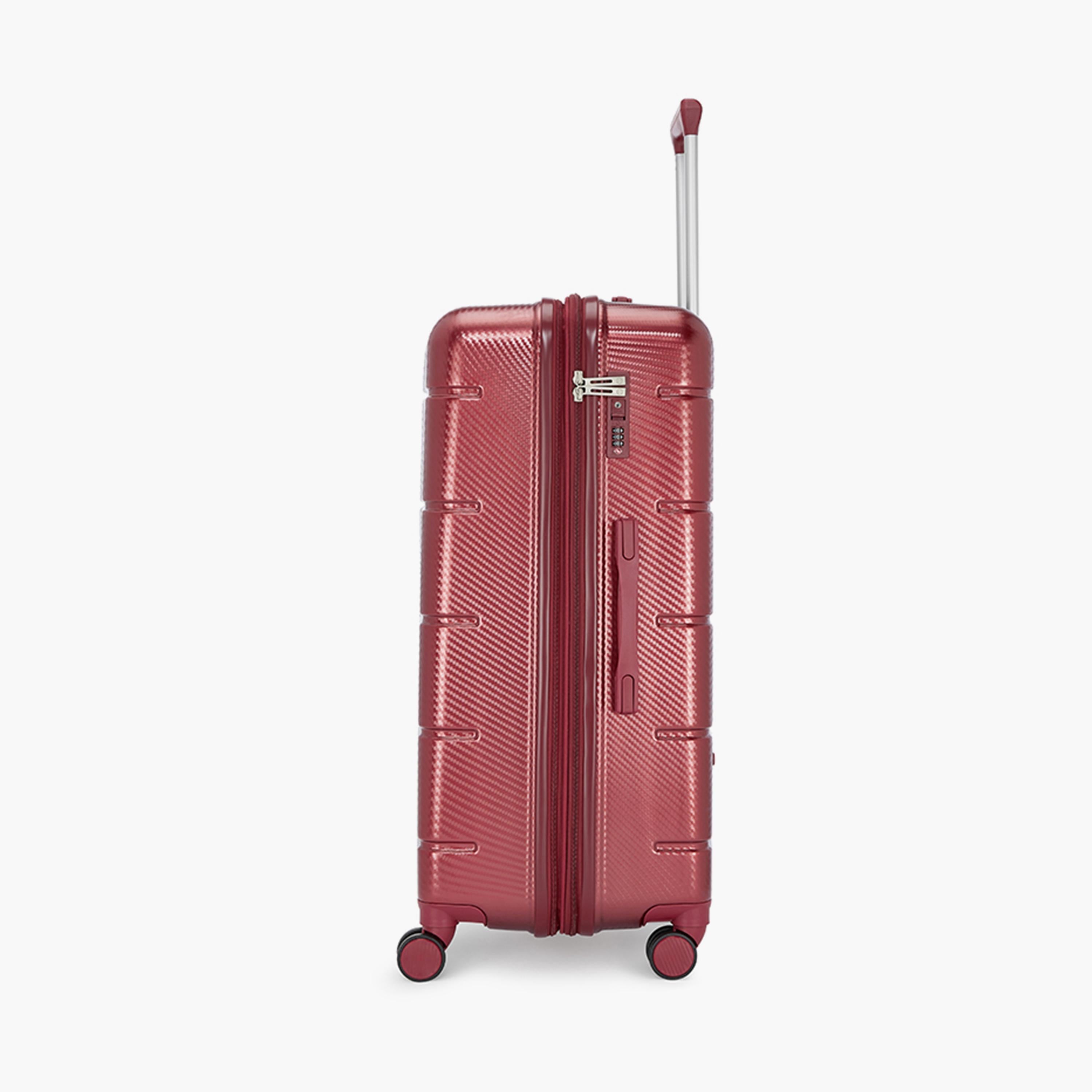 Carlton Milan 55cm, 4 Wheel Cabin Luggage Maroon Trolley,MILAN55MRN