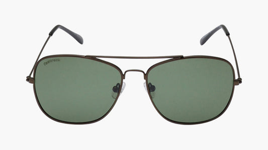Fastrack Unisex Aviator Sunglasses, Green Lens, UV protected, M254GR8P