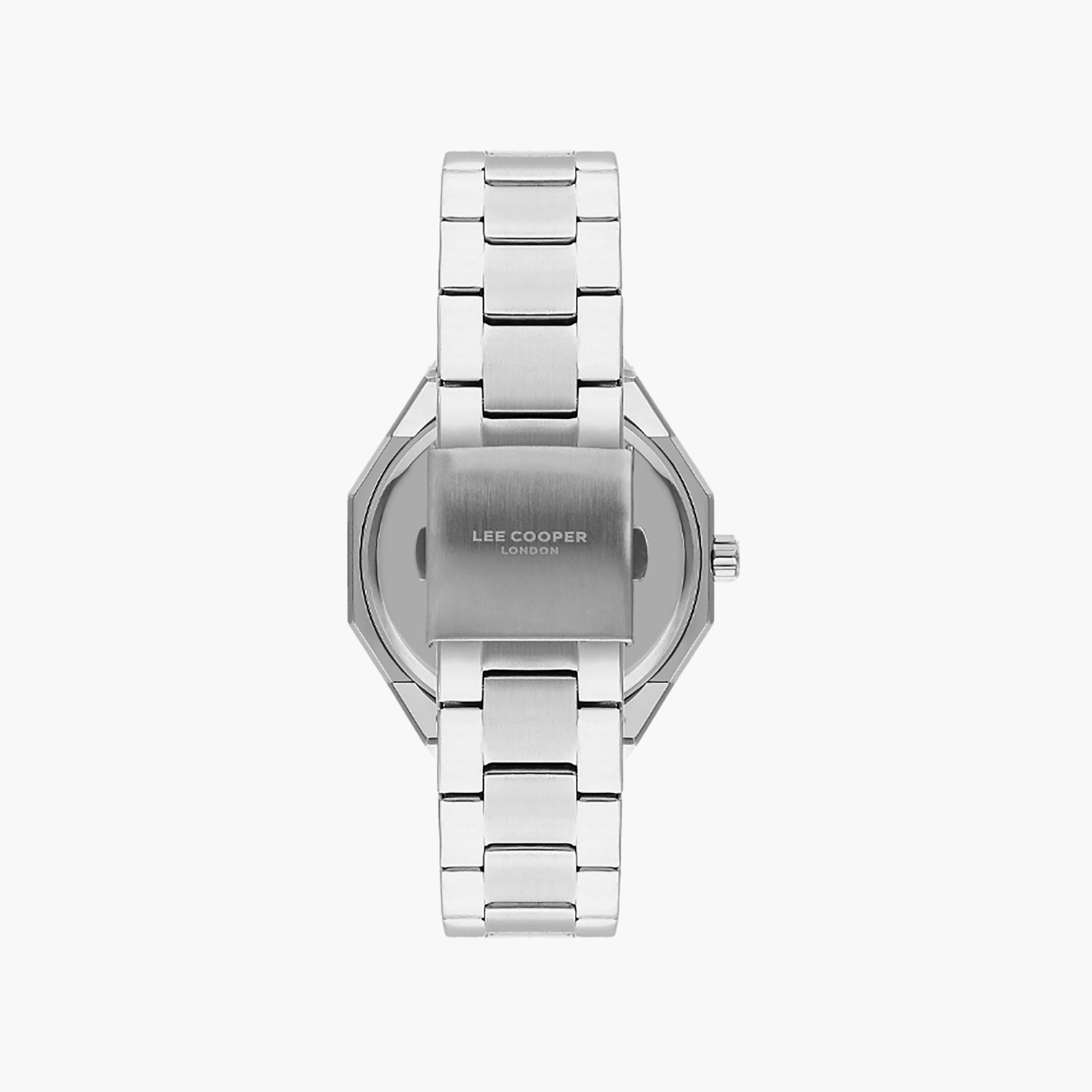 Lee Cooper Men's Watch Analog, Blue Dial, Silver Stainless Steel Strap, LC07640.390