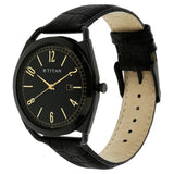 Titan, Men's Watch Black Dial With Black Leather Strap, 1675NL01