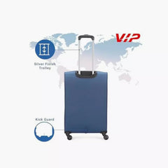 VIP Toronto Plus 69cm 4 Wheel Soft Trolley Blue, TORONTOPLUS69BLU