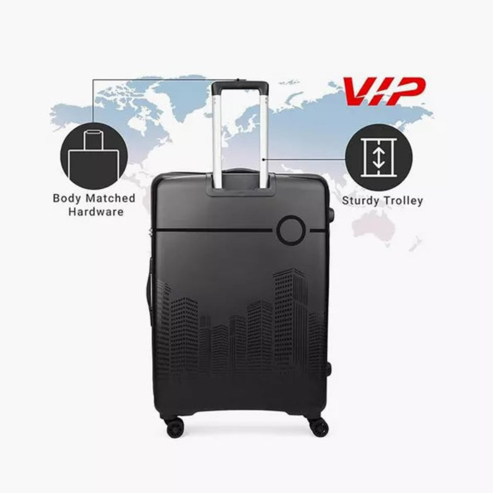 VIP Cityscape Plus 67cm Hardcase Trolley Jet Black, CITYSCAPEPLUS67BLK