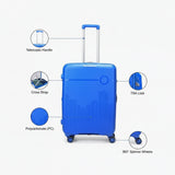 VIP Cityscape Plus 67cm Hardcase Trolley Blue, CITYSCAPEPLUS67BLU