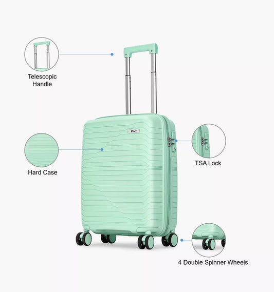 VIP Tourage 82cm Hard Case Trolley 360Â° Light Green, TOURAGE82GN