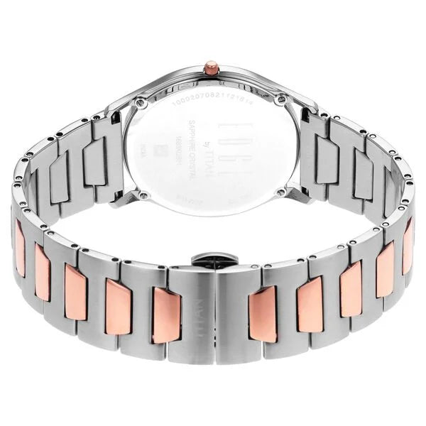 Titan Men's Edge Watch Analog, Silver Dial With Silver Stainless Steel Band, 1683KM01