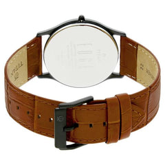 Titan Men's Watch Edge Collection Analog, Black Dial Brown Leather Strap, 1683NL01