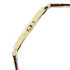 Titan Men's Watch Analog, Edge Collection White Dial Brown Leather Strap Watch, 1683YL01