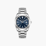 Lee Cooper Men's Date Analog Watch with Blue Dial and Stainless Steel Band, LC08189.390
