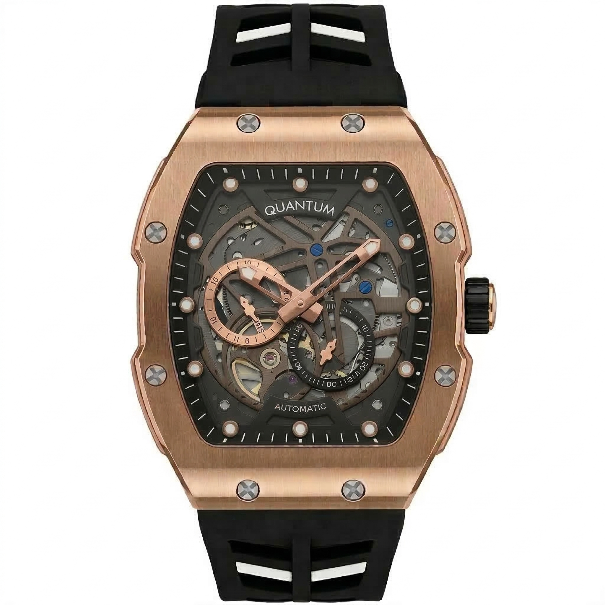 Quantum, Men's, Analog Watch, Black Dial, with Silicone Band, QU-QMG1098.453