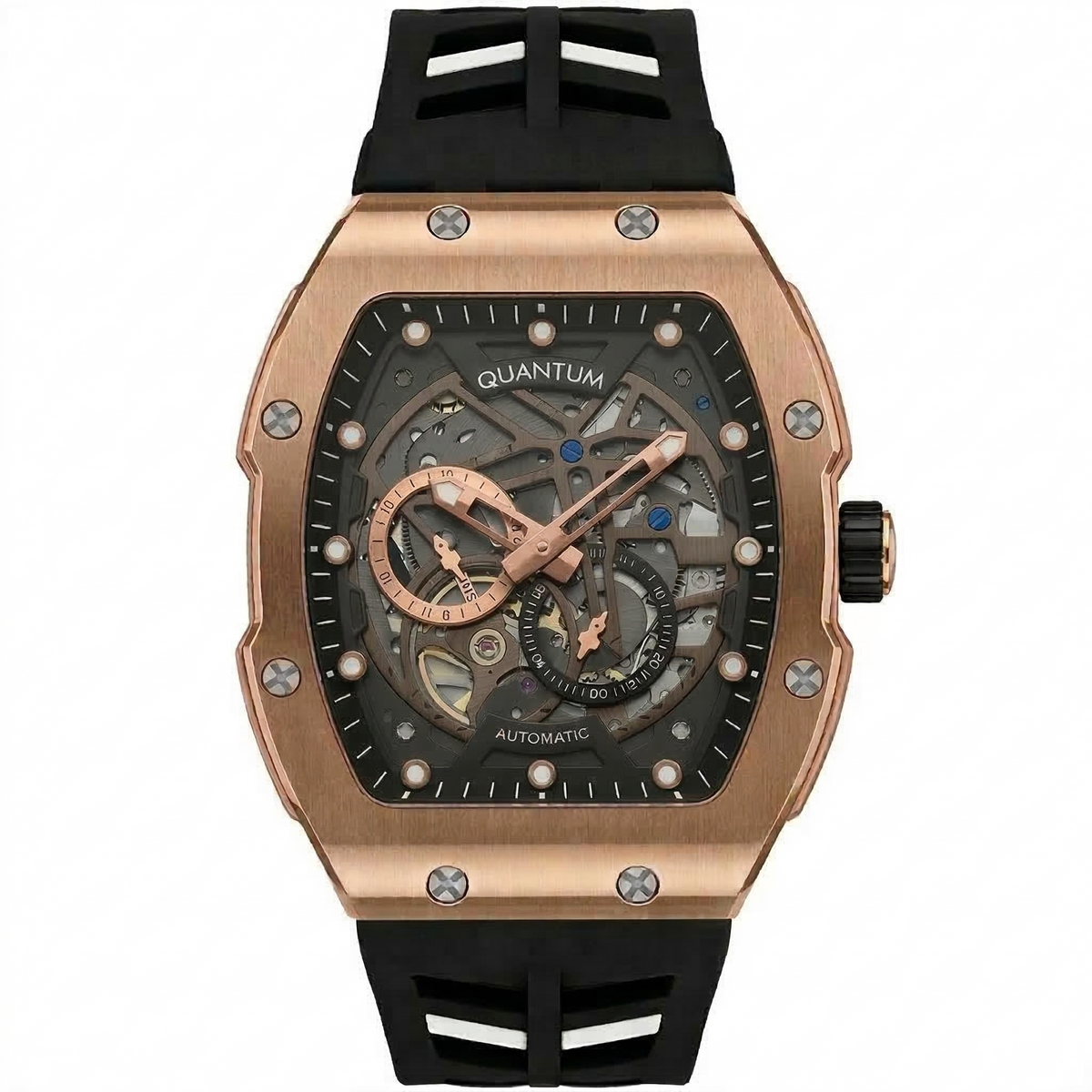 Quantum, Men's, Analog Watch, Black Dial, with Silicone Band, QU-QMG1098.453