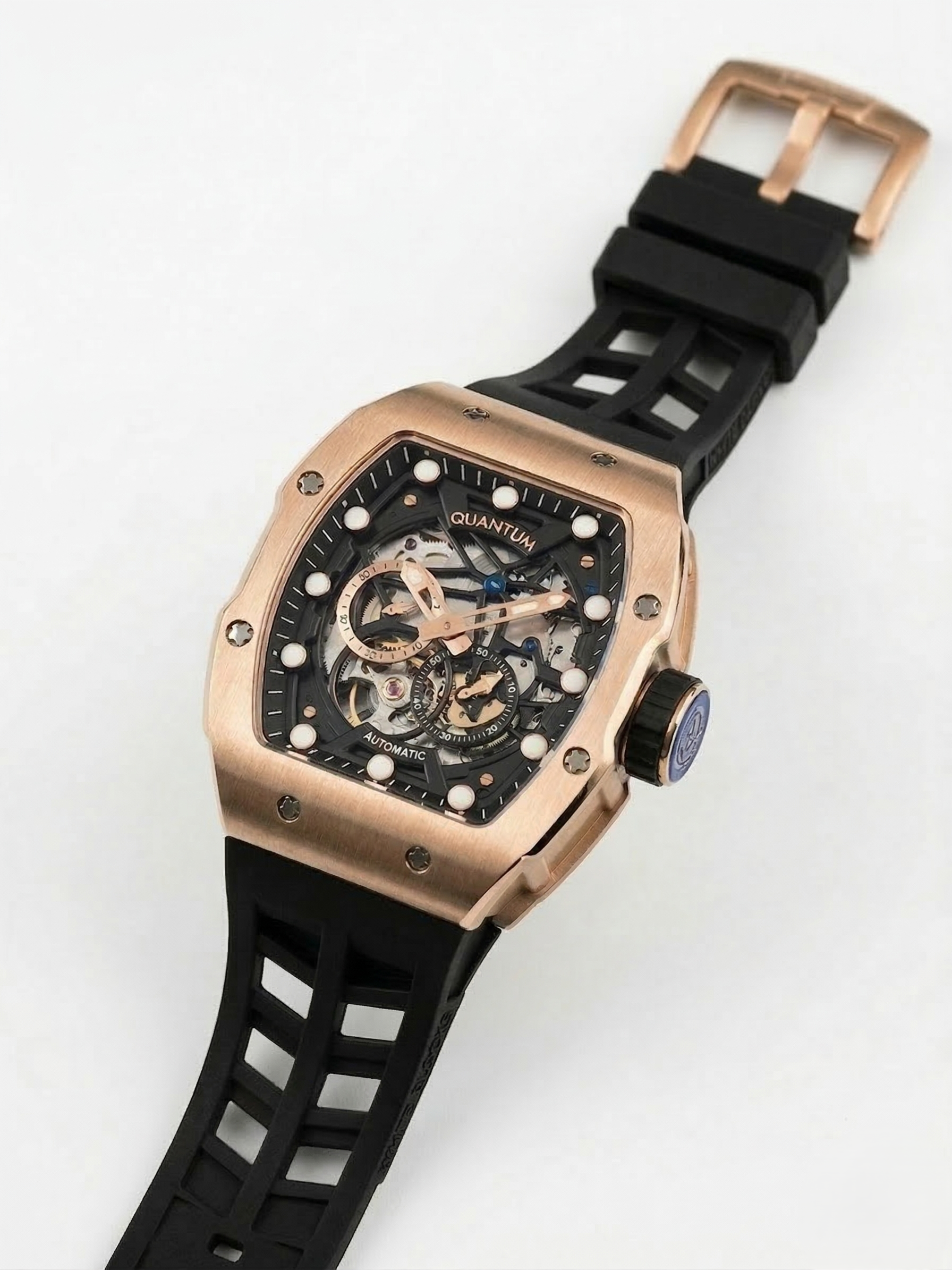 Quantum, Men's, Analog Watch, Black Dial, with Silicone Band, QU-QMG1098.453