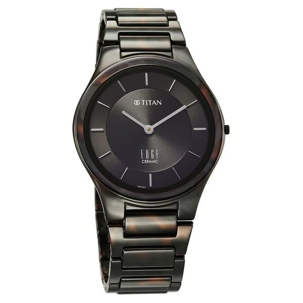 Titan Edge Ceramic Men's Watch Analog in Arctic White Dial With Ceramic Strap, 1696KC04