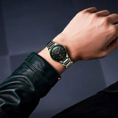 Titan Edge Ceramic Quartz Analog Green Strap Watch for Men, 1696QC06