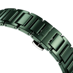 Titan Edge Ceramic Quartz Analog Green Strap Watch for Men, 1696QC06