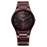 Titan Wine Ceramic Quartz Analog Men's watch with Maroon Dial and Ceramic Strap, 1696QC19