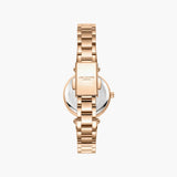 Lee Cooper Women's Analog Watch with Gun Mother Of Pearl Dial and Rose Gold Stainless Steel Band, LC08365.460