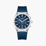 Lee Cooper Men's Multifunction Watch with Dark Blue Dial and Dark Blue Silicone Band, LC08388.399