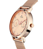 Titan Women's Watch Sparkle Collection Analog, Rose Gold Dial Rose Gold Stainless Strap, 2569WM04