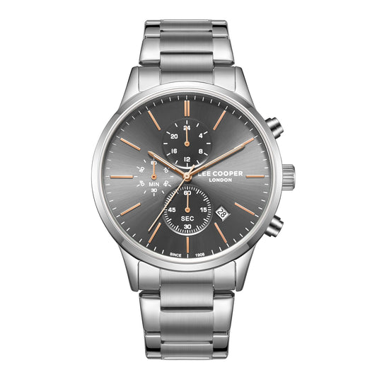 Lee Cooper, Men's, Analog Watch, Silver Dial, with Stainless Steel Band, LE-LC08042.360