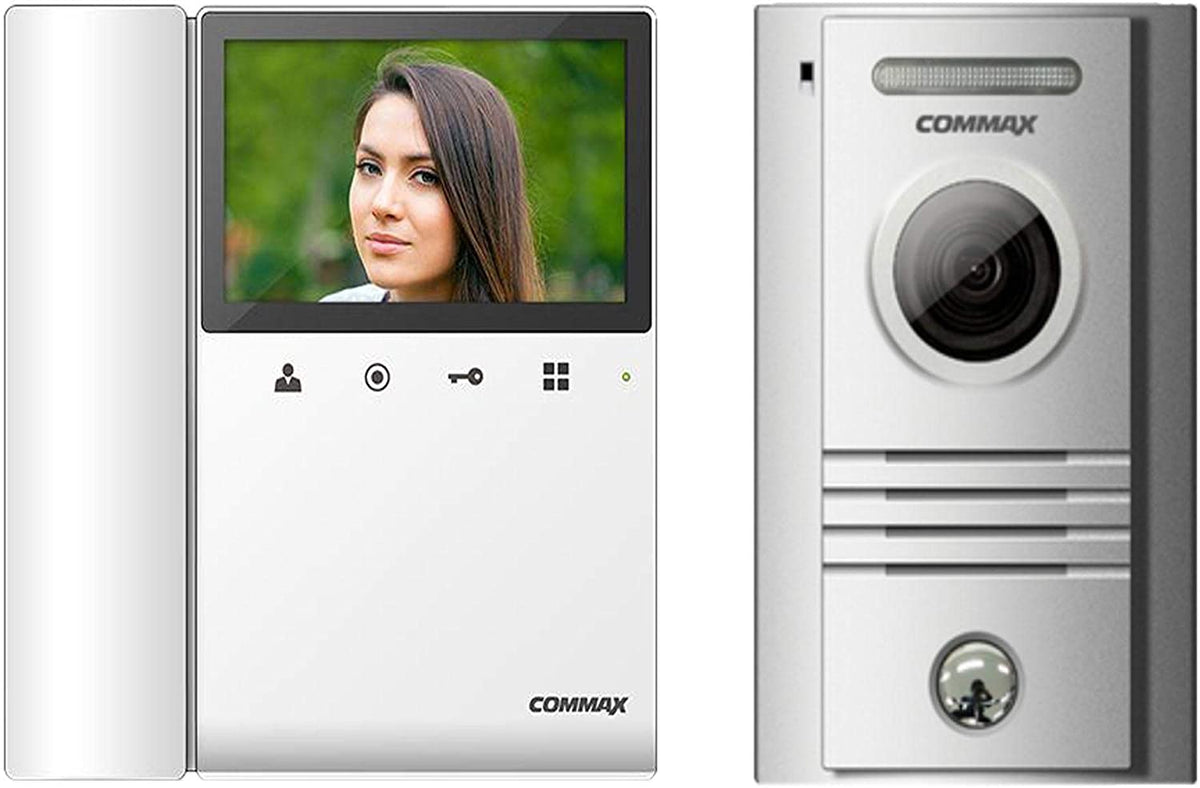 Commax Fine View Video Door Phone 4.3" and Camera Kit, CDV-43KSET