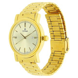 Titan Men's Watch Analog Champagne Dial with Gold Stainless Steel Band, 1712YM03