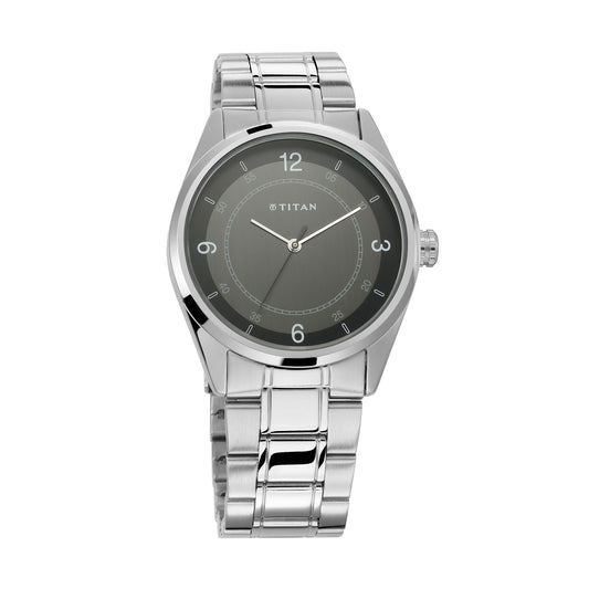 Titan, Men, Analog, Watch, Black Dial, Stainless steel Strap, 1729SM03