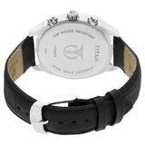 Titan Men's On Trend Multifunction Watch Silver Dial With Brown Leather Band, 1733KL02