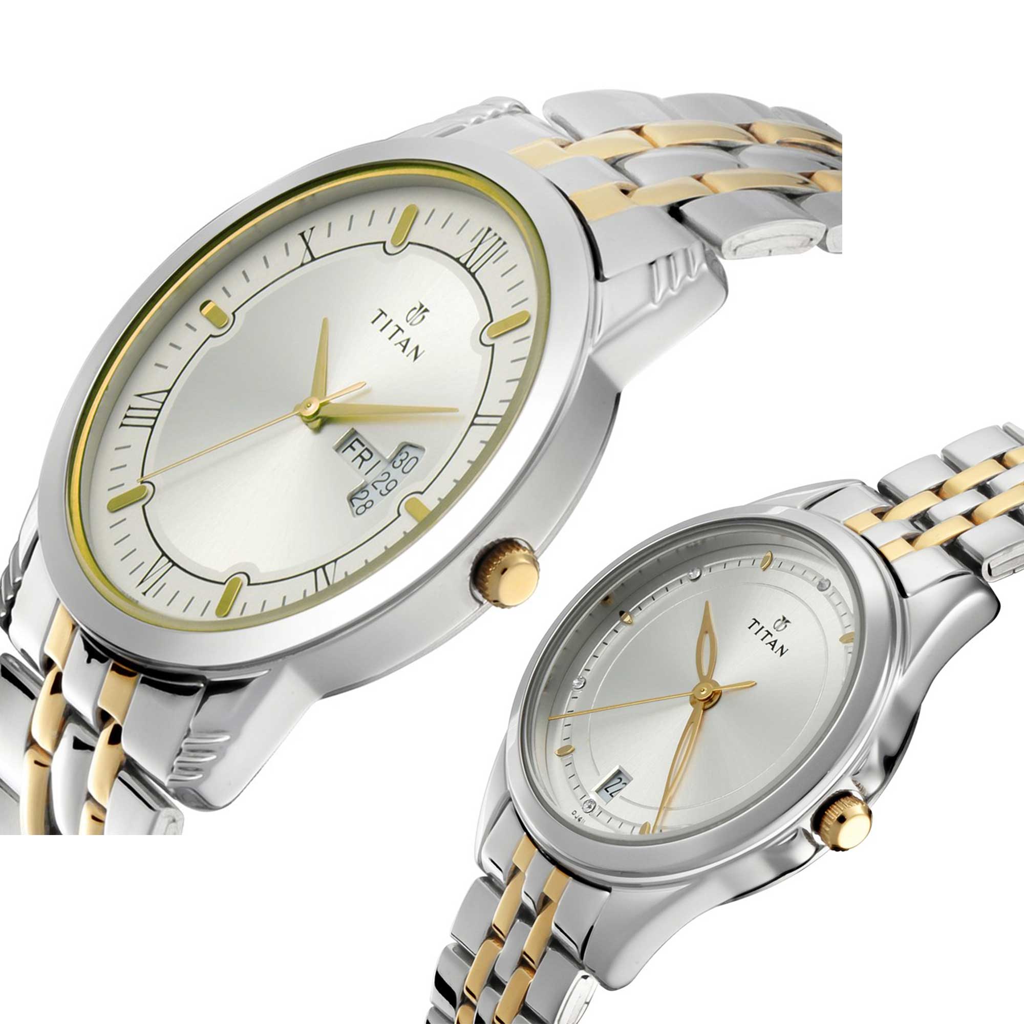 Titan, Unisex, Analog Watch, Silver Dial, with Stainless Steel Band, TI-1774BM01P