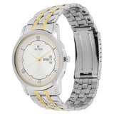 Titan Men's Watch Silver Dial Silver & Gold Stainless Steel Strap Watch, 1774BM01 - view 2