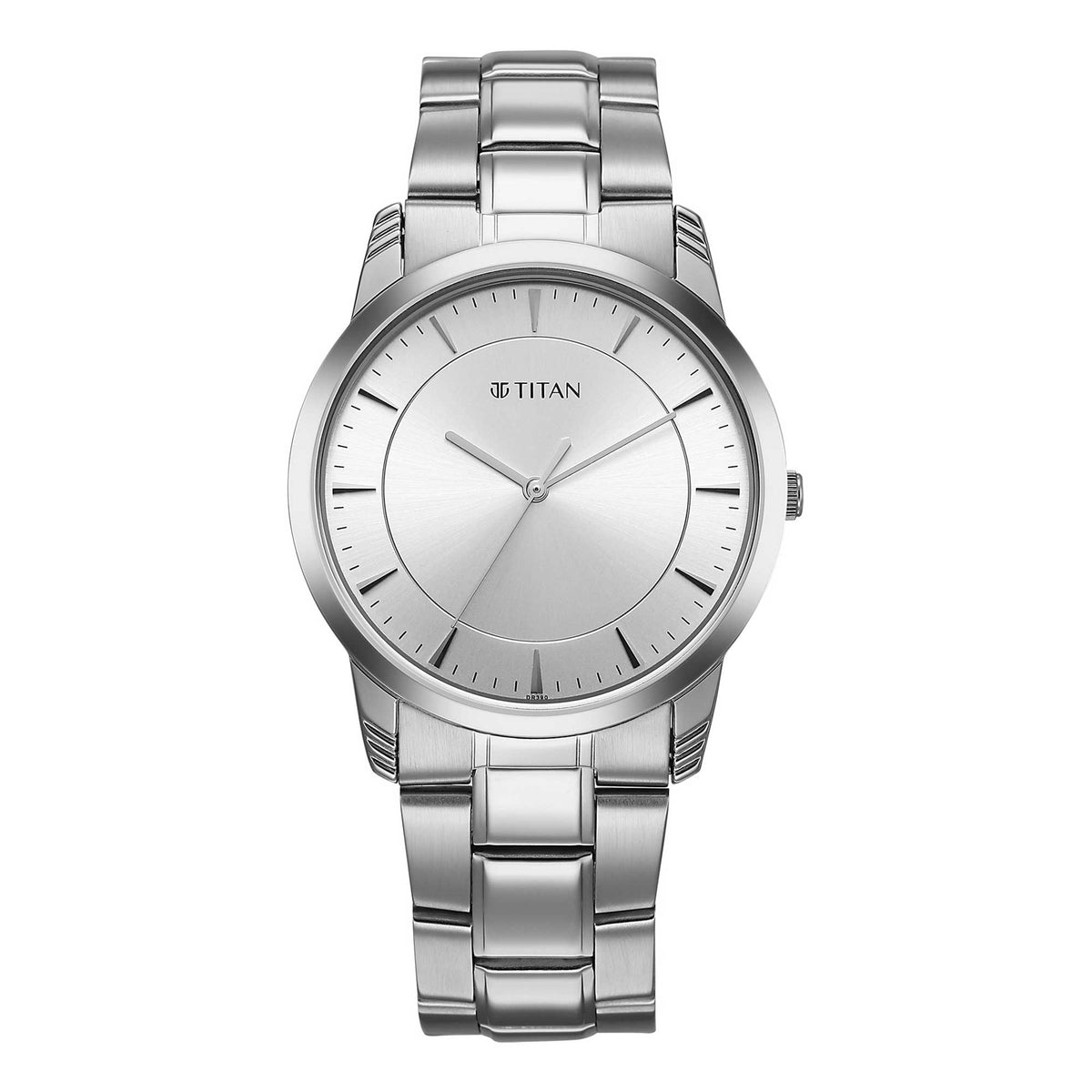 Titan Karishma Analog Men's watch with Silver White dial and Stainless Steel Strap, 1774SM02