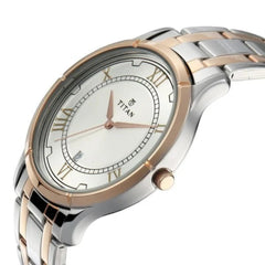 Titan, Unisex, Analog Watch, Silver Dial, with Stainless Steel Band, TI-1775KM01P