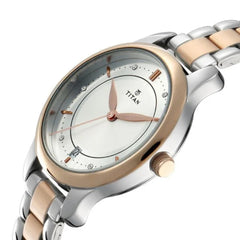 Titan, Unisex, Analog Watch, Silver Dial, with Stainless Steel Band, TI-1775KM01P