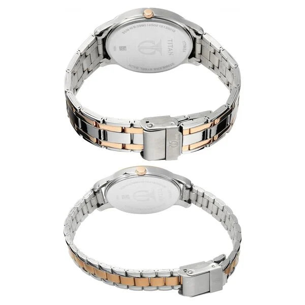 Titan, Unisex, Analog Watch, Silver Dial, with Stainless Steel Band, TI-1775KM01P