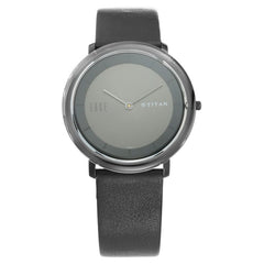 Titan Men's Edge Watch Analog Anthracite Dial With Black Leather Strap 1778NL01