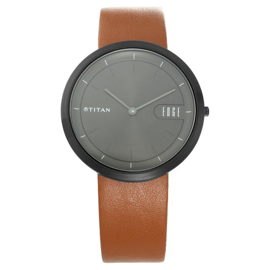 Titan, Men, Analog, Watch, Anthracite Dial, Leather Strap, 1779NL01