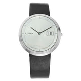 Titan Men's Watch Analog Silver Dial With Black Leather Strap, 1779SL01