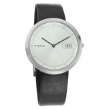 Titan Men's Watch Analog Silver Dial With Black Leather Strap, 1779SL01
