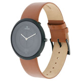 Titan Men's Edge Watch Analog Black Dial With Brown Leather Strap, 1780NL01